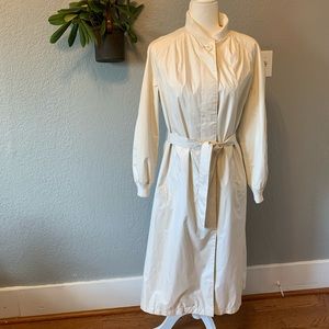 VINTAGE Misty Harbor Cream Trench Coat 80’s USA 8